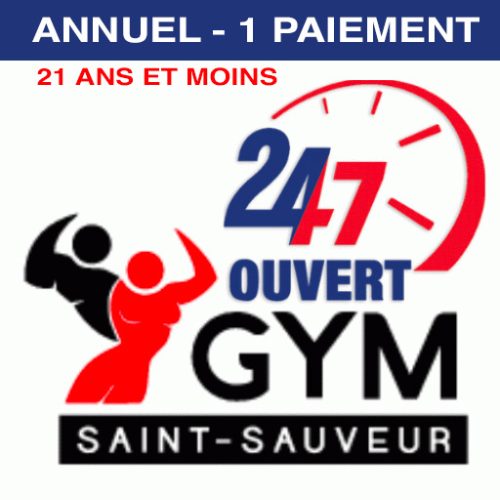 ABONNEMENT 1 paiement | 21 ans et moins